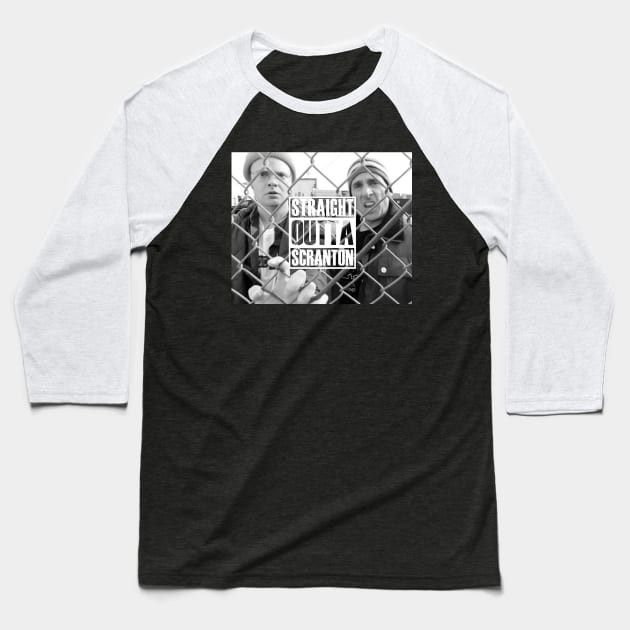 Straight Outta Scranton Baseball T-Shirt by juliusredmon